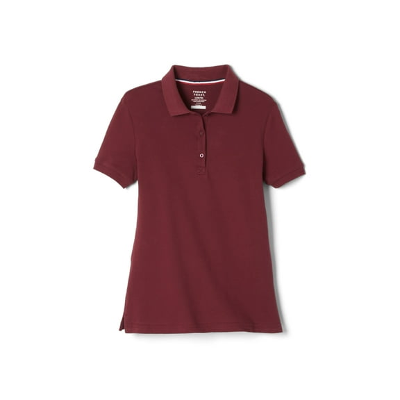 French Toast Girls School Uniform Short Sleeve Ruffle Pique Polo Shirt
