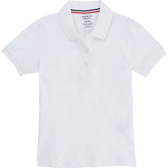French Toast Girls School Uniform Short Sleeve Ruffle Polo Shirt