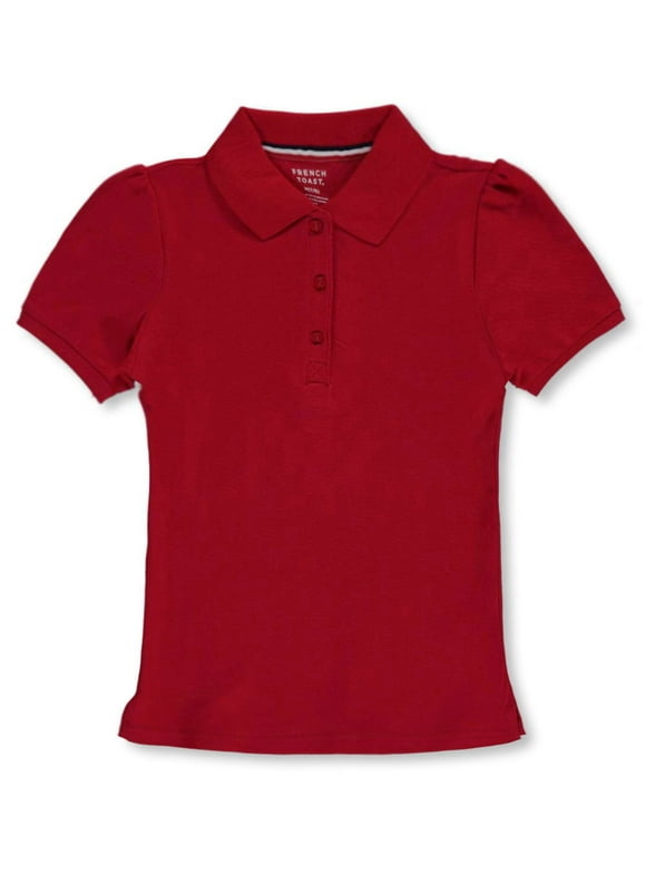 French Toast Girls School Uniform Short Sleeve Stretch Pique Polo Shirt, Sizes 4-20