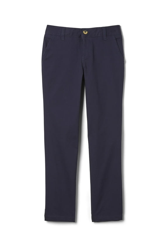 Girls School Uniform Stretch Twill Straight Leg Pants, Sizes 4-20 & Plus