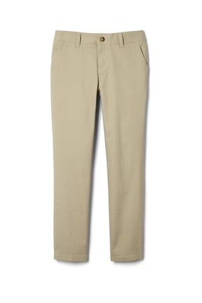 Girls School Uniform Stretch Twill Straight Leg Pants, Sizes 4-20 & Plus