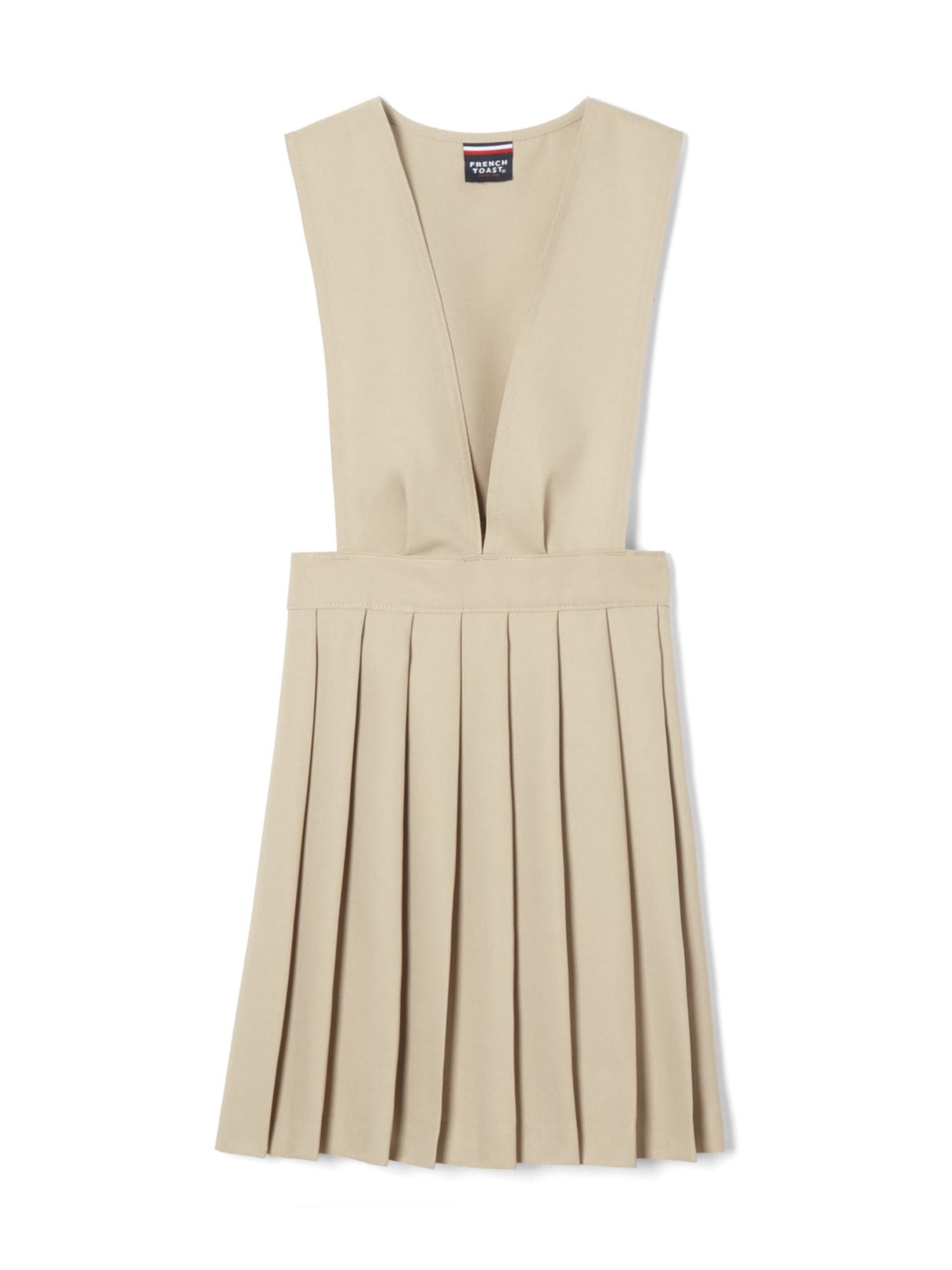 French Toast Girls School Uniform V-Neck Pleated Jumper, Sizes 4-20 & Plus