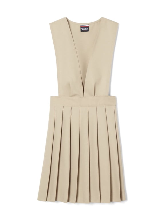 Girls School Uniform V-Neck Pleated Jumper, Sizes 4-20 & Plus