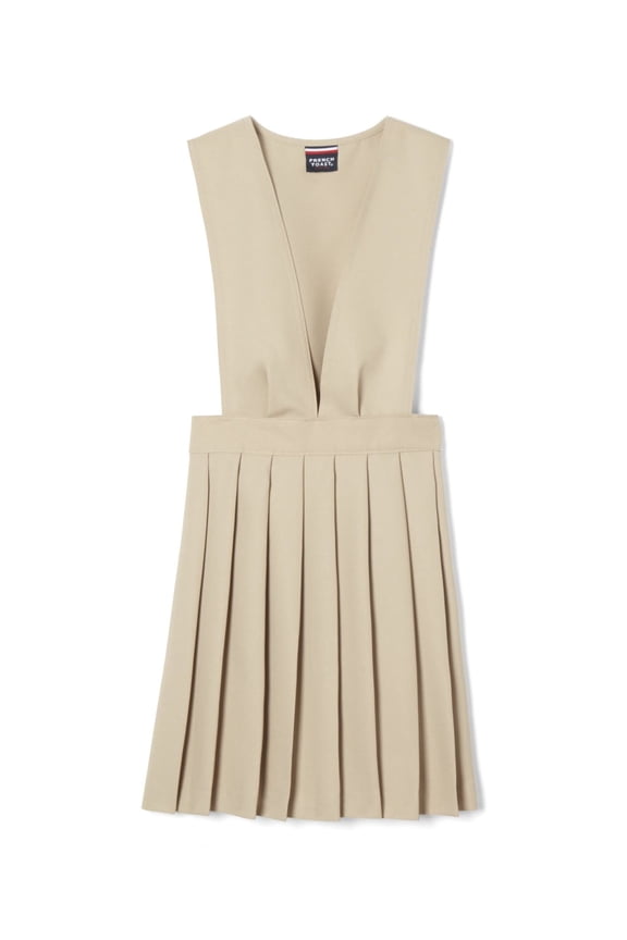 Girls School Uniform V-Neck Pleated Jumper, Sizes 4-20 & Plus