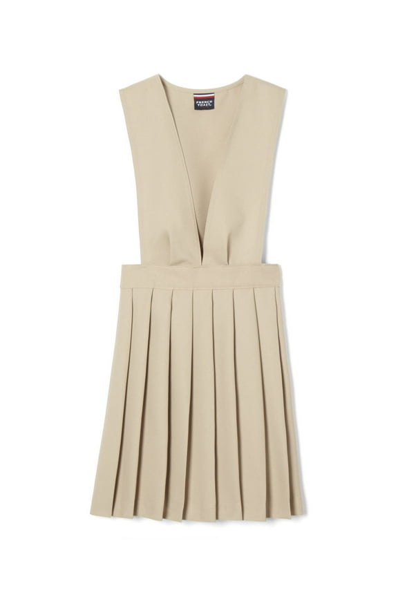 Girls School Uniform V-Neck Pleated Jumper, Sizes 4-20 & Plus