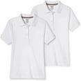 thumbnail image 1 of French Toast Girls Short Sleeve Buttoned placket 2 Pack Polo Shirt M (7/8)/White, 1 of 4
