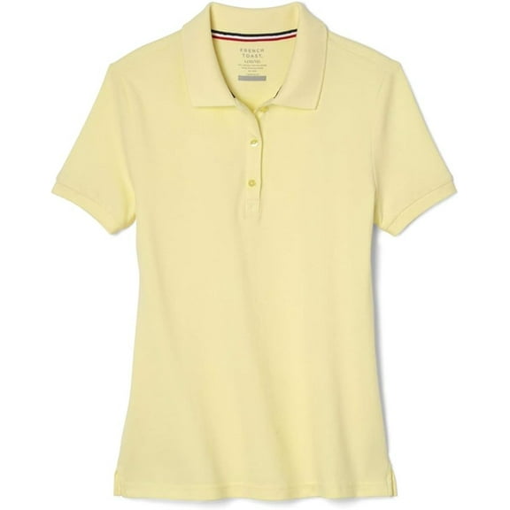 French Toast Girls Short Sleeve Fitted Stretch Pique Polo
