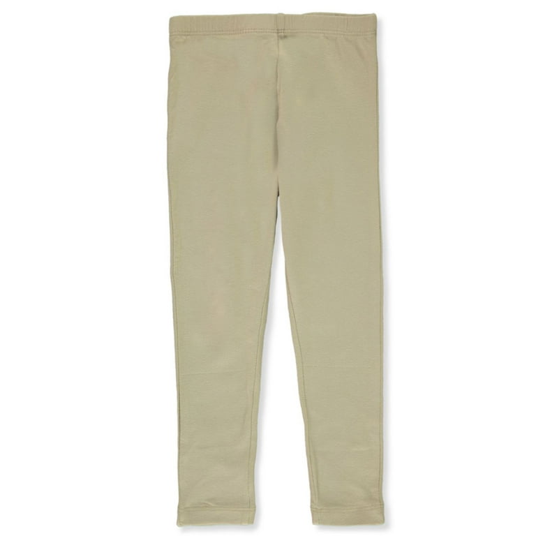 French Toast Girls Solid Knit Leggings khaki 6 Little Girls