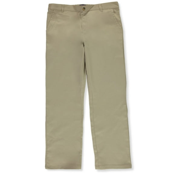 French Toast Girls' Straight Leg Pull-On Uniform Pants - khaki, 4 (Little Girls)