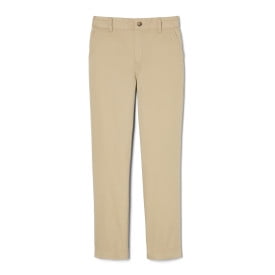 French Toast Girls' Straight Leg Pull-On Uniform Pants - khaki, 4 (Little Girls)