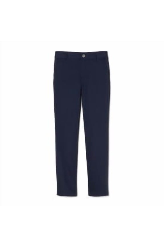 Girls' Straight Leg Pull-On Uniform Pants - navy, 10 (Big Girls)