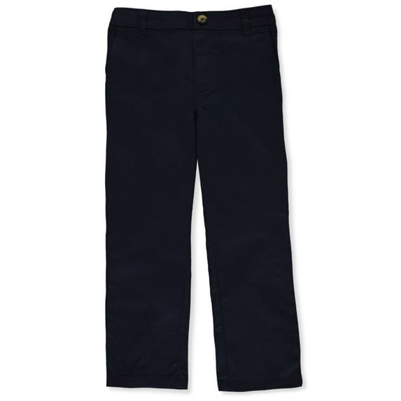 French Toast Girls' Straight Leg Pull-On Uniform Pants - navy, 12 (Big Girls)