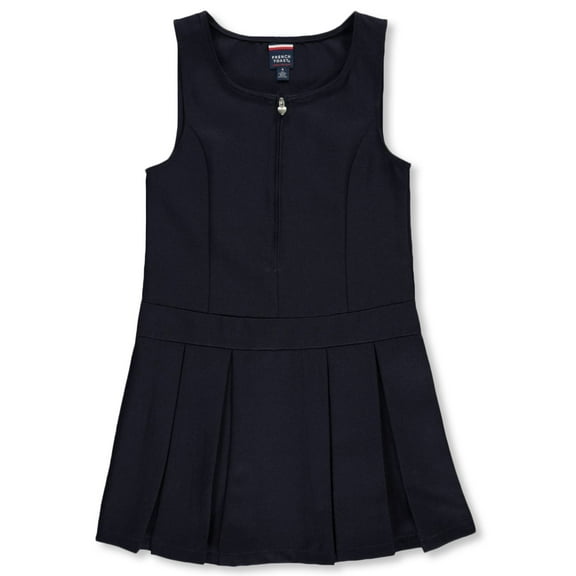 French Toast Girls' Zip-Front Jumper - navy, 10 (Big Girls)