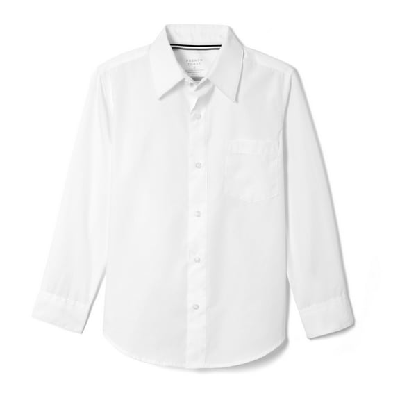 French Toast Boys School Uniform Long Sleeve Classic Button-Up Dress Shirt, Sizes 4-20 & Husky