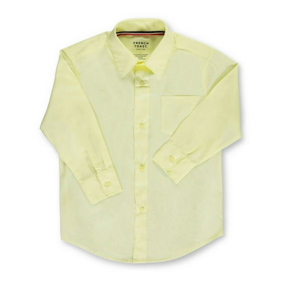 French Toast Little Boys' L/S Button-Down Shirt (Sizes 4 - 7) - yellow, 4 (Little Boys)