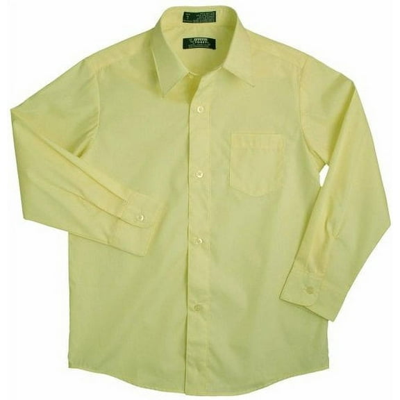 French Toast - Little Boys LS Poplin Dress Shirt Style E9004, Yellow 34137-4T