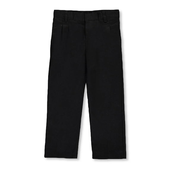 French Toast Little Boys’ Pleated Wrinkle No More Double Knee Pants (Sizes 4 - 7) Color: black Size: 4