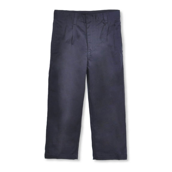 French Toast Little Boys’ Pleated Wrinkle No More Double Knee Pants (Sizes 4 - 7) Color: navy Size: 4