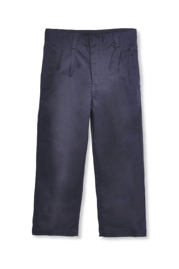 Little Boys’ Pleated Wrinkle No More Double Knee Pants (Sizes 4 - 7) Color: navy Size: 4