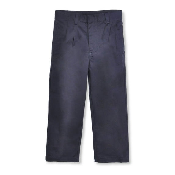 French Toast Little Boys’ Pleated Wrinkle No More Double Knee Pants (Sizes 4 - 7) Color: navy Size: 4