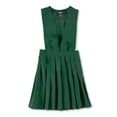 thumbnail image 1 of French Toast Little Girls’ "Stacy" V-Neck Wide Strap Jumper (Sizes 4 - 6X) Color: green Size: 5, 1 of 1