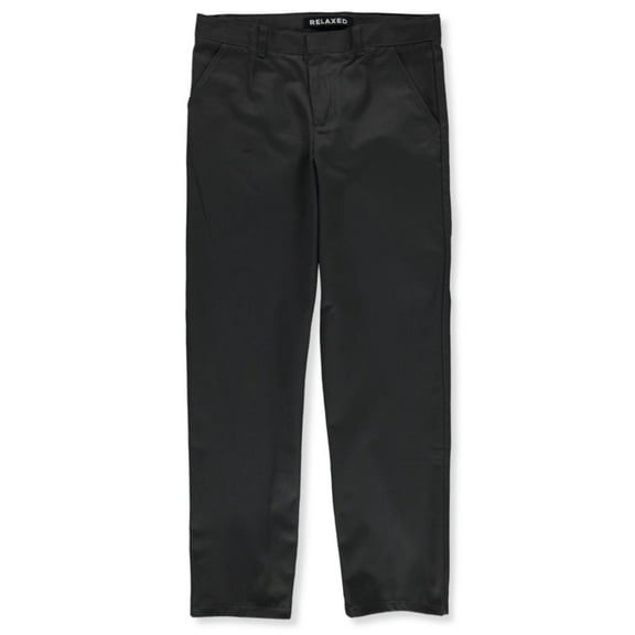 French Toast Men's Flat Front Relaxed Pants Color: gray Size: 32w x 32l