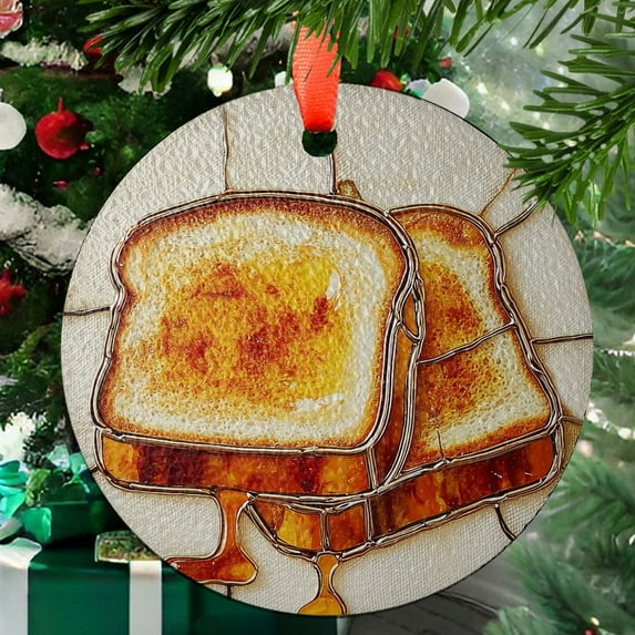 French Toast Ornament Suncatcher, French Toast Wall Hanging, French Toast Lover Gift, Kitchen Home Decoration, Food Sun Catcher, 2025, Holiday 2025, Seasonal Holiday Decor,