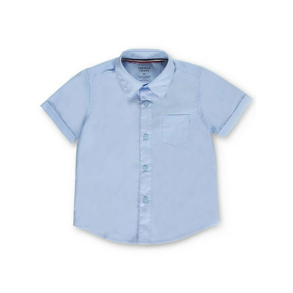 French Toast S/S Button-Down Shirt - blue, 4t