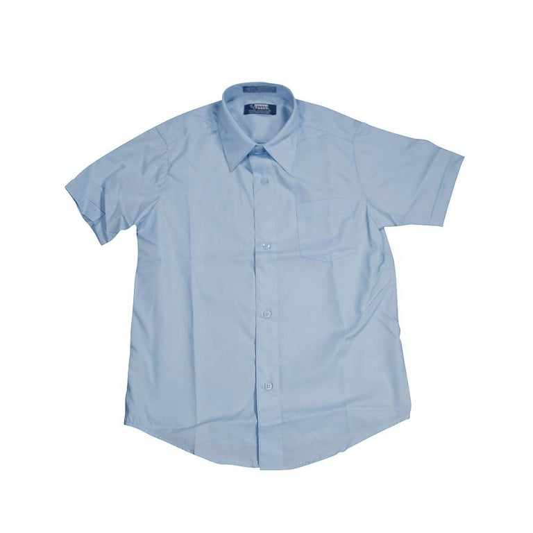 French Toast School Uniform Boys Button Down Short Sleeve Poplin Dress Shirt Sizes 4 20 30 Day Guarantee FREE SHIPPING