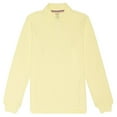 thumbnail image 1 of French Toast School Uniform Unisex Long Sleeve Pique Polo Shirt (Husky Sizes) 33388-16Husky (YELLOW), 1 of 4