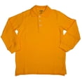 thumbnail image 1 of French Toast School Uniform Unisex Long Sleeve Pique Polo Shirt (Toddlers), 33344 GOLD / 4T, 1 of 7