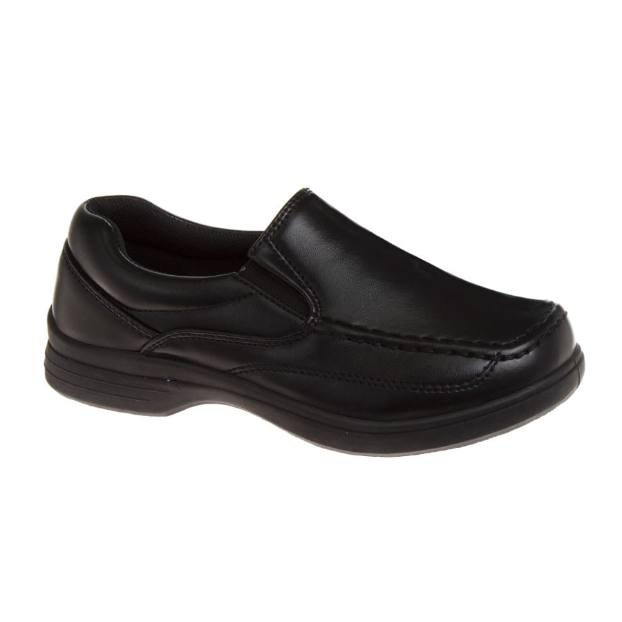 French Toast Slipon Boys School Uniform Dress Shoes Black, 12