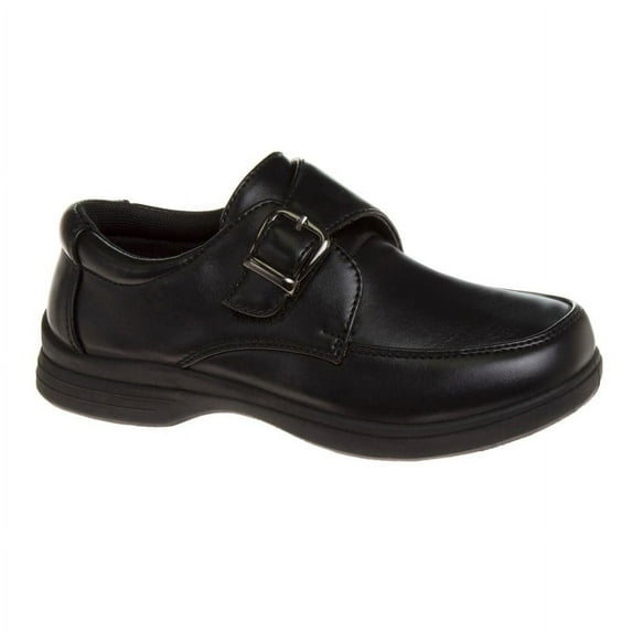 French Toast Toddler Boys Faux Leather Buckle Comfort School Shoes - Black, 5