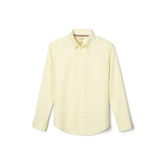 French Toast Boys School Uniform Long Sleeve Oxford Shirt, Sizes 4-20 & Husky