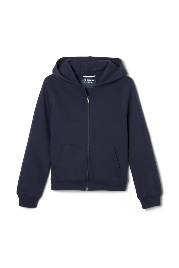 Toddler Boys School Uniform Zip Front Fleece Hoodie