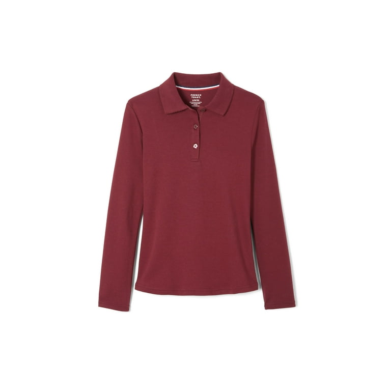 Toddler girl long top sleeve polo shirts
