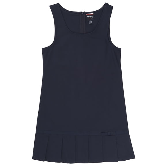 French Toast Girls School Uniform Ribbon Bow Pleated Jumper Dress, Sizes 4-20