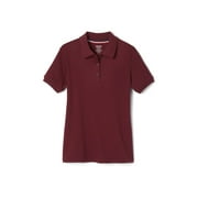 FRENCH TOAST Toddler Girls School Uniform Short Sleeve Picot Collar Interlock Polo Shirt