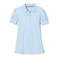 thumbnail image 1 of French Toast Toddler Girls School Uniform Short Sleeve Puff Sleeve Polo Shirt With Rhinestone Buttons, 1 of 2
