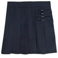 thumbnail image 1 of French Toast Big Girls' Two-Tab Pleated Scooter, Navy, 7, 1 of 2