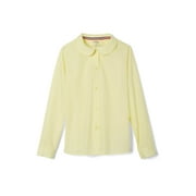 French Toast Uniform Girls 4-20 Long Sleeve Feminine Fit Peter Pan Blouse, 33411 Yellow / 18
