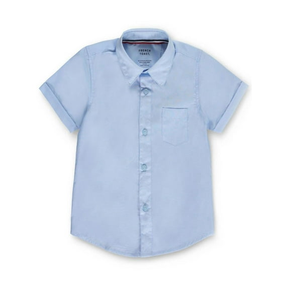 French Toast Unisex Husky S/S Unisex Button-Down Shirt (Husky Sizes) - blue, 16h