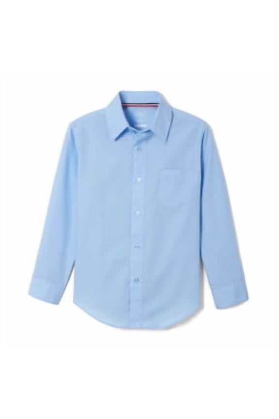 Boys School Uniform Long Sleeve Classic Button-Up Dress Shirt, Sizes 4-20 & Husky