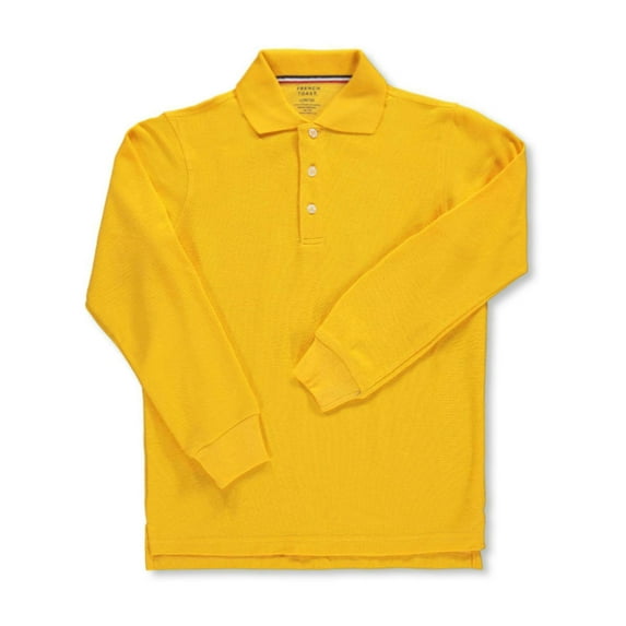 French Toast Unisex L/S Pique Polo Color: gold Size: 4 - 5