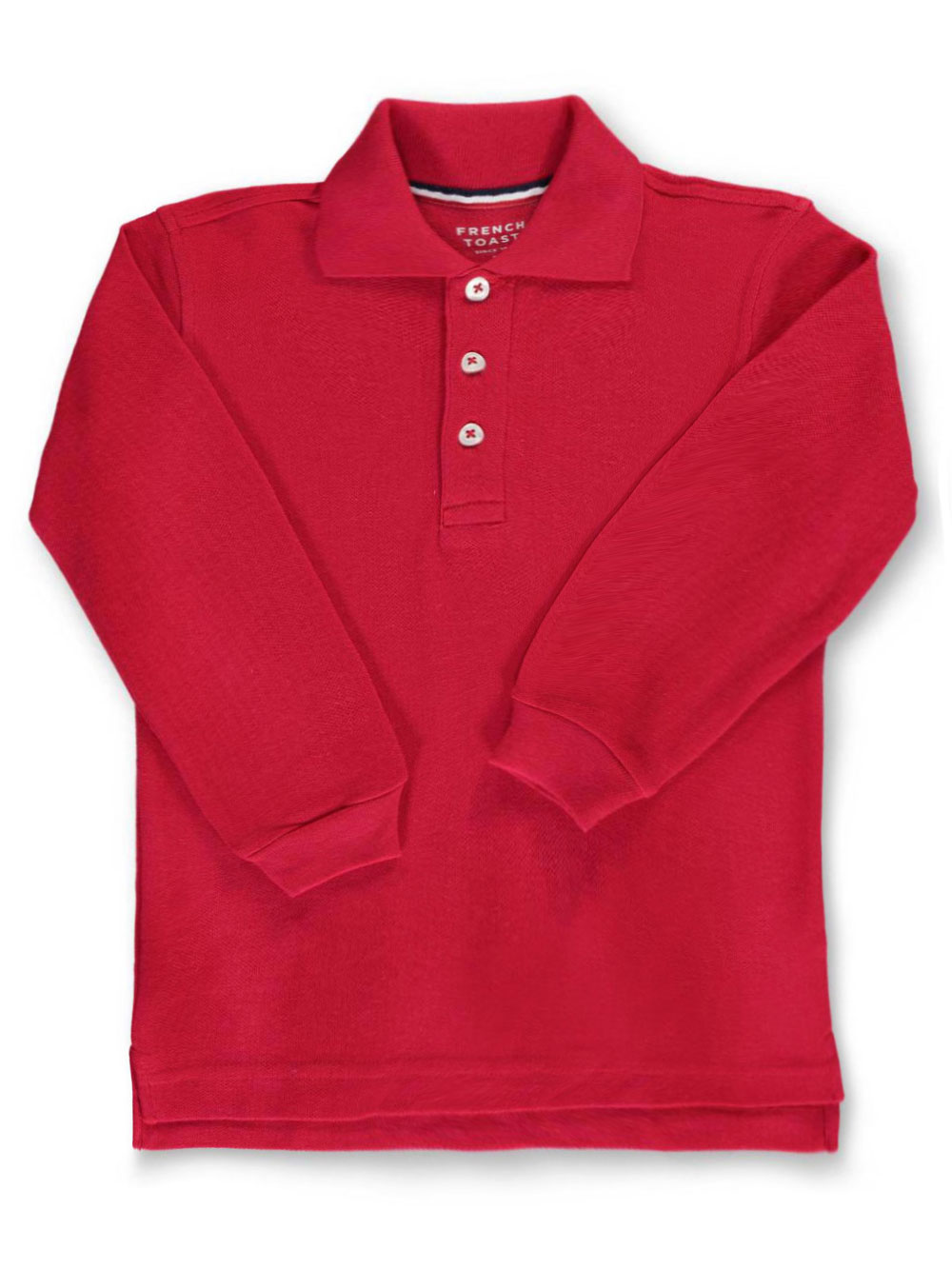 French Toast Unisex L/S Pique Polo red, 3t (Toddler)