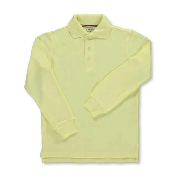French Toast Unisex L/S Pique Polo Color: yellow Size: 4t