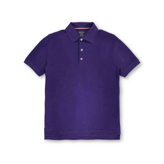 French Toast Unisex S/S Pique Polo Color: purple Size: 6/7