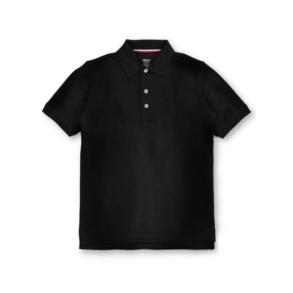 French Toast Unisex S/S Pique Polo Color: black Size: 8