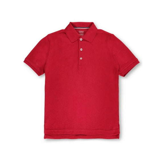 French Toast Unisex S/S Pique Polo Color: red Size: 14/16