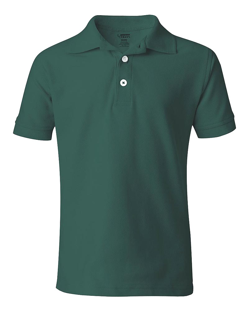 French Toast Unisex S/S Pique Polo - green, 2t (Toddler) - image 1 of 2